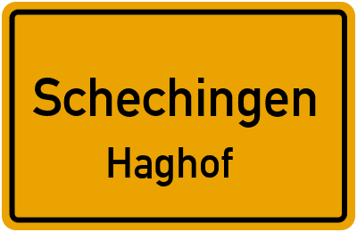 Ortsschild Schechingen Haghof
