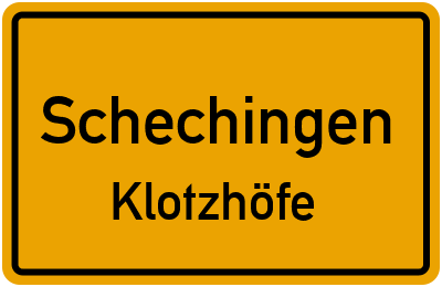 Straßenverzeichnis Schechingen Klotzhöfe