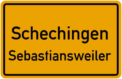Ortsschild Schechingen Sebastiansweiler