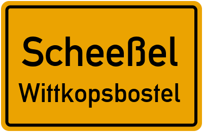 Ortsschild Scheeßel Wittkopsbostel