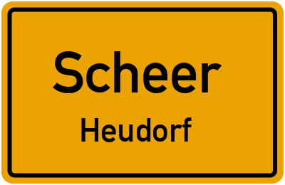 Ortsschild Scheer Heudorf