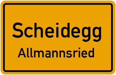 Straßenverzeichnis Scheidegg Allmannsried