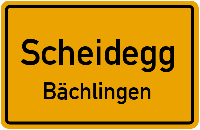 Straßenverzeichnis Scheidegg Bächlingen