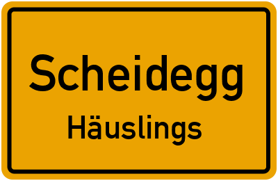 Straßenverzeichnis Scheidegg Häuslings