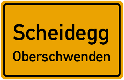 Straßenverzeichnis Scheidegg Oberschwenden