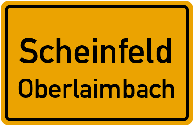 Ortsschild Scheinfeld Oberlaimbach