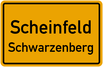 Ortsschild Scheinfeld Schwarzenberg