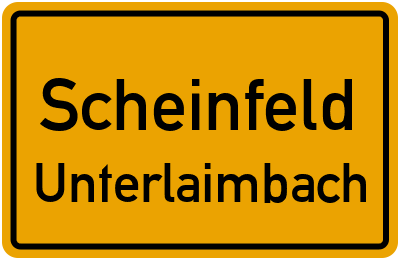 Ortsschild Scheinfeld Unterlaimbach