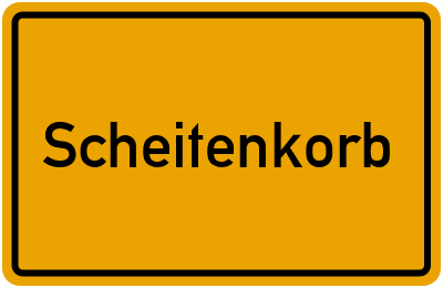 Ortsschild von Gemeinde Scheitenkorb in Rheinland-Pfalz