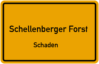 Straßenverzeichnis Schellenberger Forst Schaden