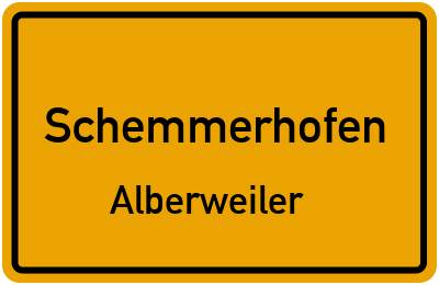 Ortsschild Schemmerhofen Alberweiler