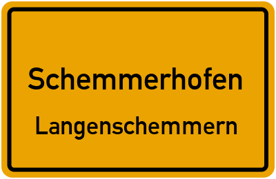 Straßenverzeichnis Schemmerhofen Langenschemmern
