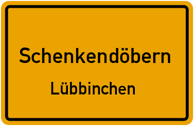 Straßenverzeichnis Schenkendöbern Lübbinchen
