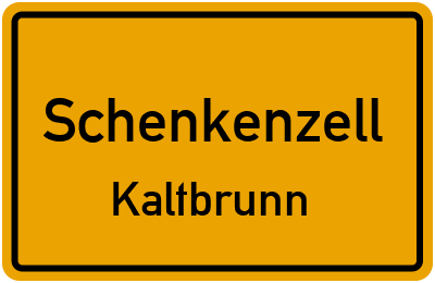 Ortsschild Schenkenzell Kaltbrunn