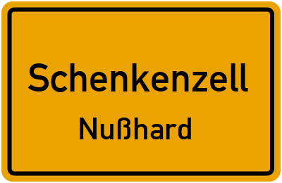 Straßenverzeichnis Schenkenzell Nußhard