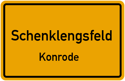 Ortsschild Schenklengsfeld Konrode