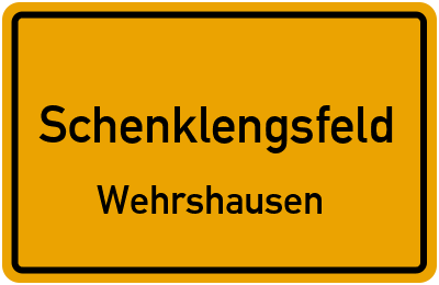 Ortsschild Schenklengsfeld Wehrshausen