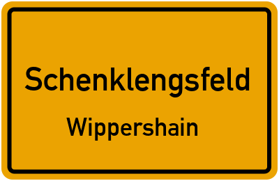 Ortsschild Schenklengsfeld Wippershain