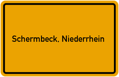 Ortsschild von Gemeinde Schermbeck, Niederrhein in Nordrhein-Westfalen