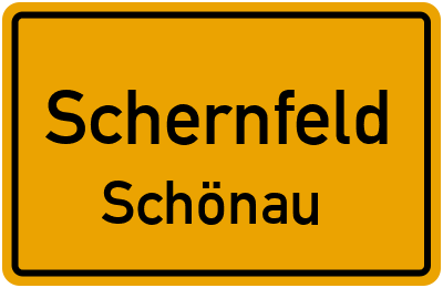 Ortsschild Schernfeld Schönau