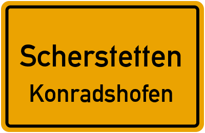 Ortsschild Scherstetten Konradshofen