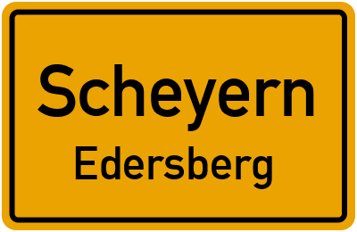 Ortsschild Scheyern Edersberg