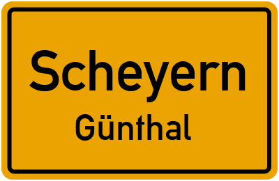 Straßenverzeichnis Scheyern Günthal