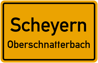 Ortsschild Scheyern Oberschnatterbach