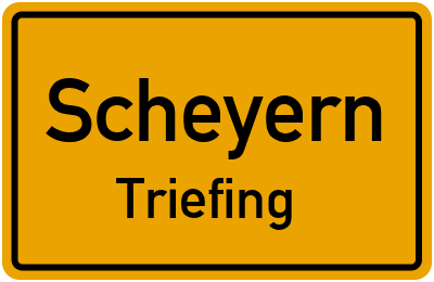 Ortsschild Scheyern Triefing