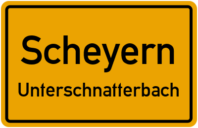 Ortsschild Scheyern Unterschnatterbach