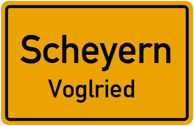 Ortsschild Scheyern Voglried