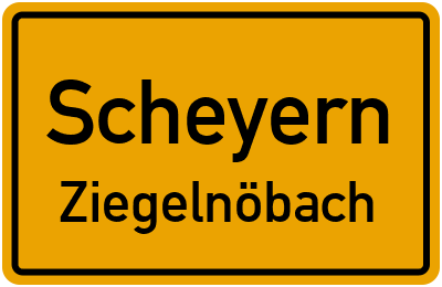 Ortsschild Scheyern Ziegelnöbach