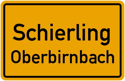 Straßenverzeichnis Schierling Oberbirnbach