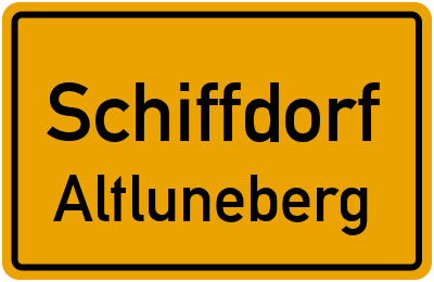 Ortsschild Schiffdorf Altluneberg