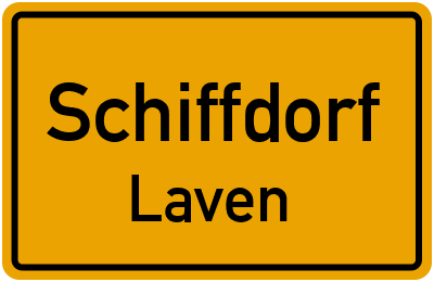 Ortsschild Schiffdorf Laven