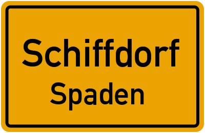 Ortsschild Schiffdorf Spaden
