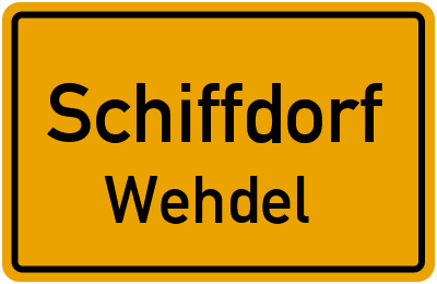 Ortsschild Schiffdorf Wehdel