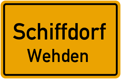 Ortsschild Schiffdorf Wehden
