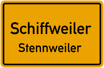 Ortsschild Schiffweiler Stennweiler