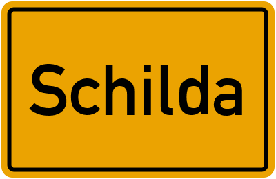 Ortsschild von Gemeinde Schilda in Brandenburg