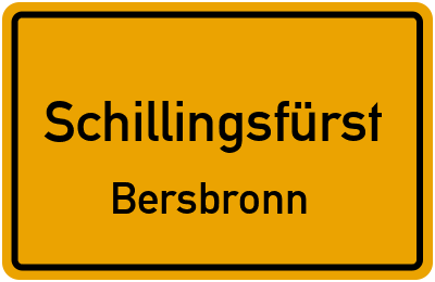 Straßenverzeichnis Schillingsfürst Bersbronn
