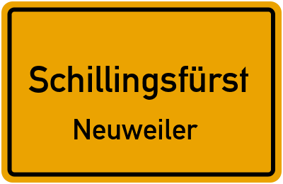 Straßenverzeichnis Schillingsfürst Neuweiler