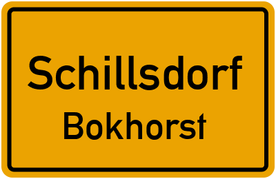 Straßenverzeichnis Schillsdorf Bokhorst