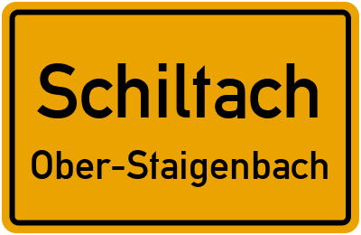 Straßenverzeichnis Schiltach Ober-Staigenbach