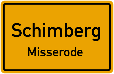 Straßenverzeichnis Schimberg Misserode