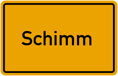 Ortsschild von Schimm in Mecklenburg-Vorpommern