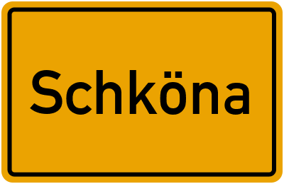 Ortsschild von Gemeinde Schköna in Sachsen-Anhalt