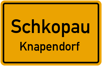 Ortsschild Schkopau Knapendorf
