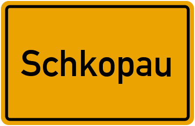 Ortsschild von Gemeinde Schkopau in Sachsen-Anhalt