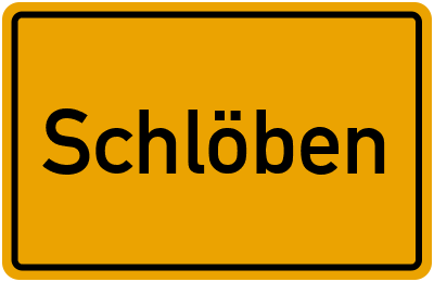 Ortsschild von Gemeinde Schlöben in Thüringen